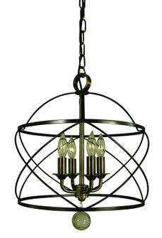 Nantucket Four Light Chandelier in Mahogany Bronze/Polished Nickel (8|4414 MB/PN)