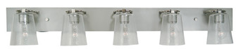 Mercer Five Light Bath in Satin Pewter w/Polished Nickel (8|4855 SP/PN/CS)