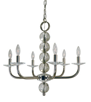 Glamour Six Light Chandelier in Polished Nickel (8|4966 PN)