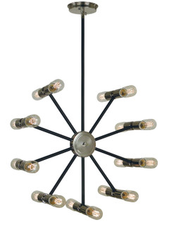 Nebula 18 Light Chandelier in Polished Nickel w/Matte Black Accents (8|5086 PN/MBLACK)