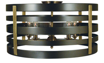 Pastoral Five Light Flush / Semi-Flush Mount in Mahogany Bronze w/Antique Brass Accents (8|5092 MB/AB)