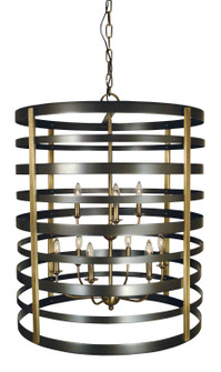 Pastoral Nine Light Foyer Chandelier in Mahogany Bronze w/Antique Brass Accents (8|5098 MB/AB)