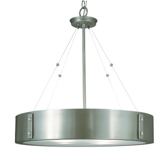 Oracle Four Light Chandelier in Satin Pewter w/Polished Nickel Accents (8|5395 SP/PN)