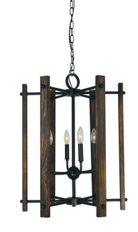 Modern Farmhouse Six Light Chandelier in Matte Black (8|5406 MBLACK)