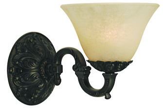 Napoleonic One Light Wall Sconce in Mahogany Bronze with White Marble Glass Shade (8|7881 MB/WH)