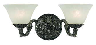 Napoleonic Two Light Wall Sconce in Antique Silver w/Amber Marble Glass Shade (8|7882 AS/AM)
