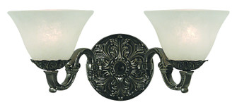 Napoleonic Two Light Wall Sconce in French Brass with Amber Marble Glass Shade (8|7882 FB/AM)