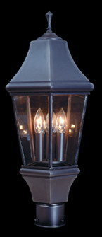 Normandy Three Light Exterior Post Mount in Siena Bronze with Rain Glass (8|8743 SBR/R)