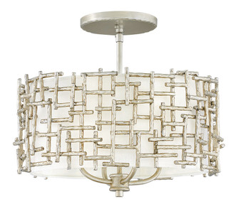 Farrah LED Pendant in Silver Leaf (138|FR33103SLF)