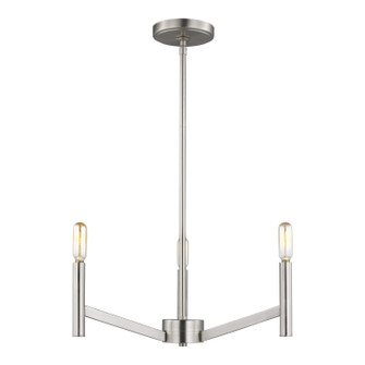 Vector Three Light Chandelier in Brushed Nickel (454|3124303EN-962) Vector Three Light Chandelier in Brushed Nickel (454|3124303EN-962)