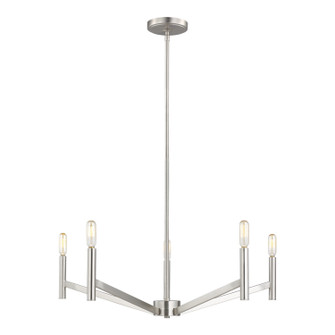 Vector Five Light Chandelier in Brushed Nickel (454|3124305-962)