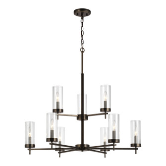 Zire Nine Light Chandelier in Brushed Oil Rubbed Bronze (454|3190309EN-778)