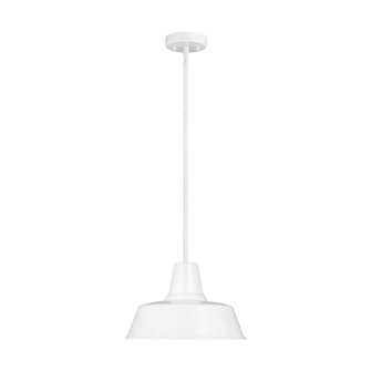 Barn Light One Light Outdoor Pendant in White (454|6237401-15)