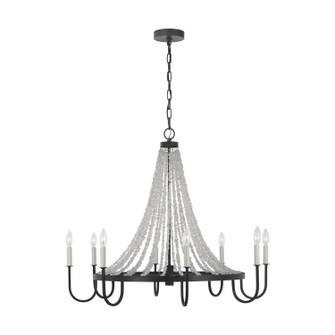 Leon Eight Light Chandelier in Dark Weathered Zinc (454|AC1078DWZ)