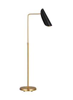 Tresa One Light Floor Lamp in Midnight Black and Burnished Brass (454|AET1001BBSMBK1)