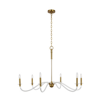 Hanover Six Light Chandelier in Burnished Brass (454|CC1326BBS)