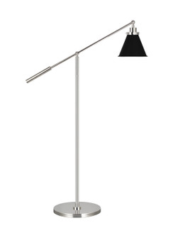 Wellfleet One Light Floor Lamp in Midnight Black and Polished Nickel (454|CT1121MBKPN1)
