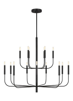 Brianna 15 Light Chandelier in Aged Iron (454|EC10015AI)
