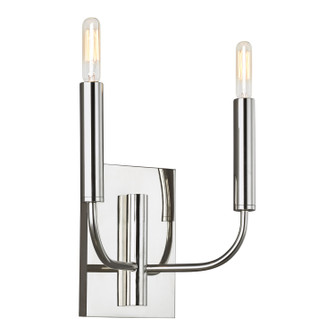 Brianna Two Light Wall Sconce in Polished Nickel (454|EW1002PN)