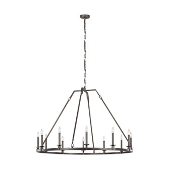 Landen 12 Light Chandelier in Smith Steel (454|F3216/12SMS)