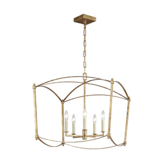 Thayer Five Light Lantern in Antique Gild (454|F3325/5ADB)