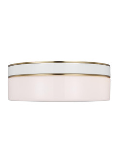 Monroe Two Light Flush Mount in Burnished Brass (454|KSF1072BBSGW)