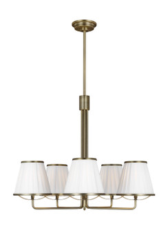 Esther Five Light Chandelier in Time Worn Brass (454|LC1185TWB)