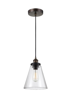 Baskin One Light Pendant in Painted Aged Brass / Dark Weathered Zinc (454|P1347PAGB/DWZ)