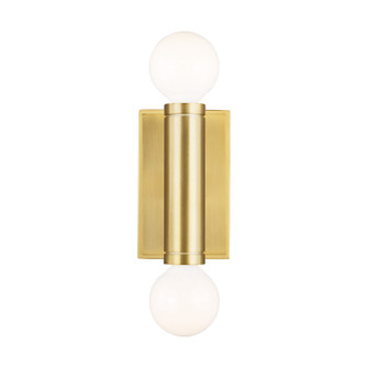 Beckham Modern Two Light Wall Sconce in Burnished Brass (454|TW1042BBS)