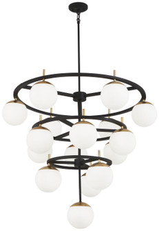 Alluria 16 Light Chandelier in Weathered Black With Autumn Gold (42|P1359-618)