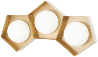 Five-O LED Bath in Textured White Exterior with Gold Leaf Interior (42|P1393-044G-L)