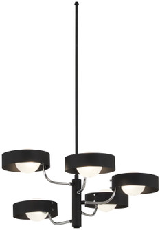 Lift Off Five Light Chandelier in Coal And Polished Nickel (42|P1565-729)