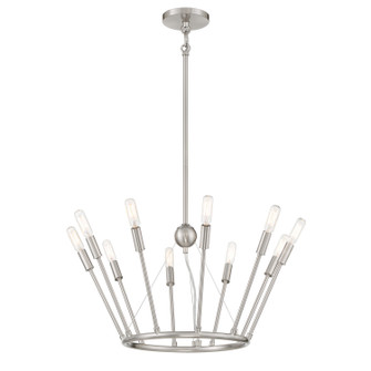 Royalty Ten Light Chandelier in Brushed Nickel (42|P1680-084)