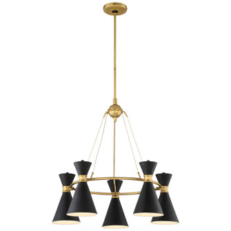 Conic Five Light Chandelier in Honey Gold (42|P1825-248)