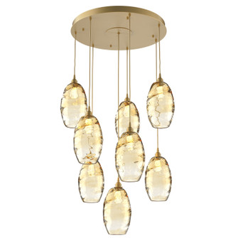 Ellisse Pendant in Gilded Brass (404|CHB0035-08-GB-OA-C01-E2)