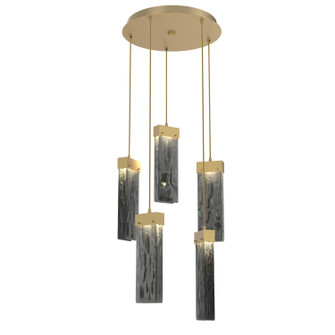 Parallel LED Pendant in Gilded Brass (404|CHB0042-05-GB-SG-C01-L3)
