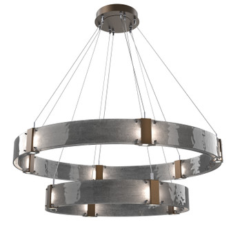 Parallel LED Chandelier in Flat Bronze (404|CHB0042-2B-FB-SG-CA1-L3)