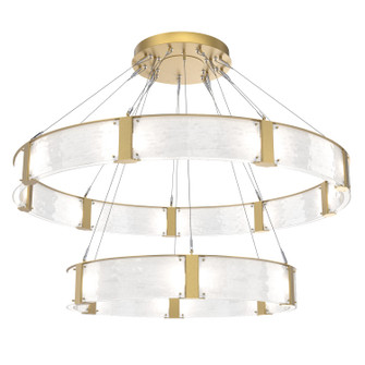 Parallel LED Chandelier in Gilded Brass (404|CHB0042-2C-GB-CG-CA1-L1)