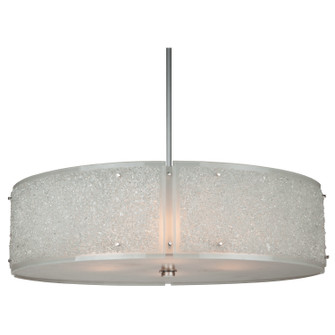 Textured Glass Four Light Chandelier in Beige Silver (404|CHB0044-30-BS-IW-001-E2)