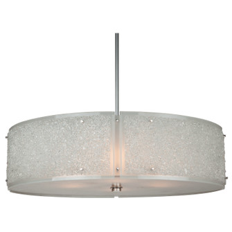 Textured Glass Four Light Chandelier in Flat Bronze (404|CHB0044-30-FB-FR-001-E2)