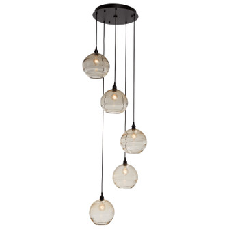 Terra Five Light Pendant in Matte Black (404|CHB0047-05-MB-OB-C01-E2)