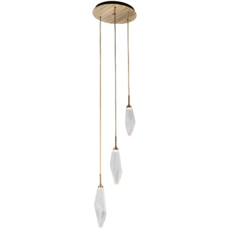 Rock Crystal LED Pendant in Beige Silver (404|CHB0050-03-BS-CC-C01-L3)