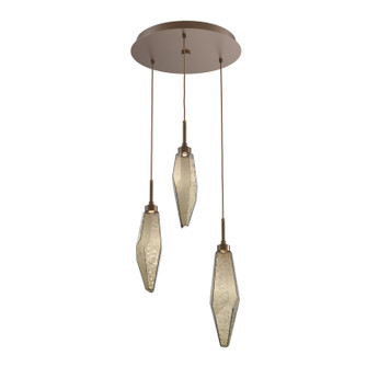 Rock Crystal LED Pendant in Flat Bronze (404|CHB0050-03-FB-CB-C01-L1)