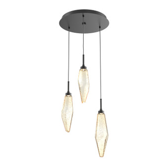 Rock Crystal LED Pendant in Matte Black (404|CHB0050-03-MB-CA-C01-L1)