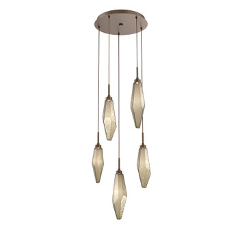 Rock Crystal LED Pendant in Flat Bronze (404|CHB0050-05-FB-CB-C01-L3)