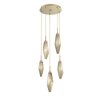 Rock Crystal LED Pendant in Gilded Brass (404|CHB0050-05-GB-CB-C01-L3)