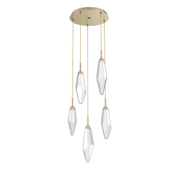 Rock Crystal LED Pendant in Gilded Brass (404|CHB0050-05-GB-CC-C01-L1)