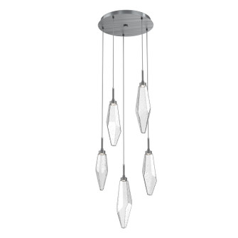 Rock Crystal LED Pendant in Gunmetal (404|CHB0050-05-GM-CC-C01-L3)