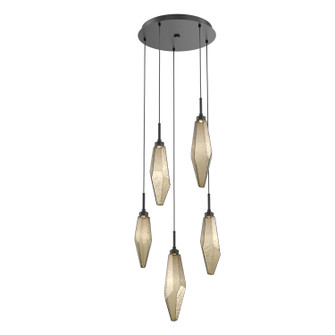 Rock Crystal LED Pendant in Matte Black (404|CHB0050-05-MB-CB-C01-L1)
