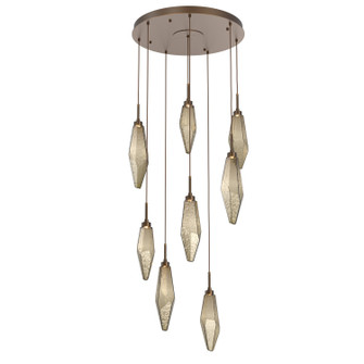 Rock Crystal LED Pendant in Flat Bronze (404|CHB0050-08-FB-CB-C01-L3)